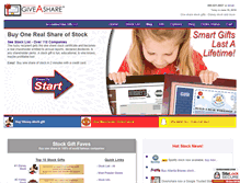 Tablet Screenshot of giveashare.com